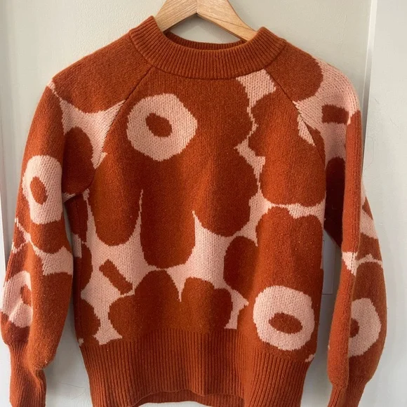Marimeko kietoa unikko knit sweater - peach terrakota - Picture 1 of 3
